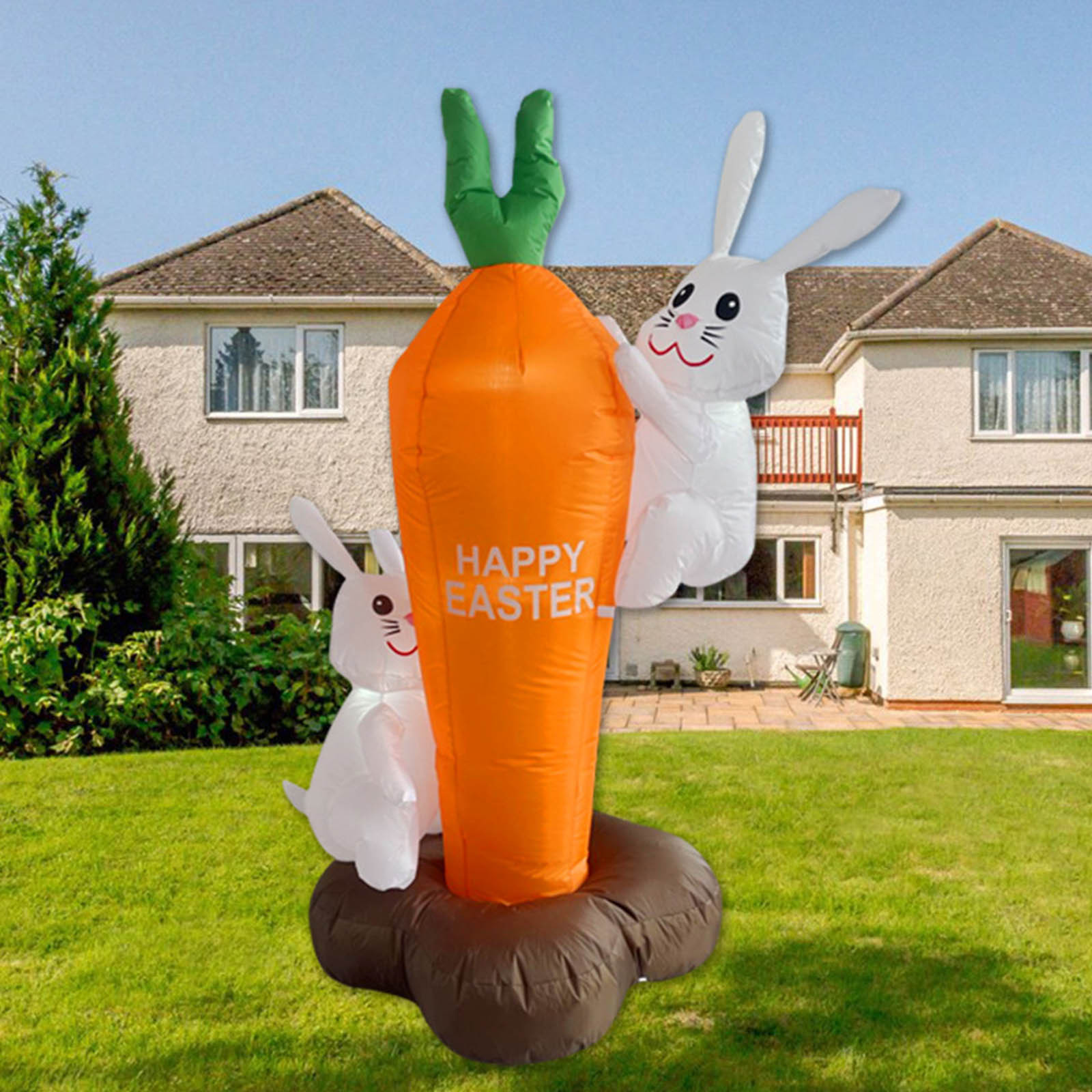 SHENGXINY Easter Decor NEW 2023 Clearance 1.8M Easter Inflatable Rabbit Outdoor Cartoon Inflatable Model Led Lamp Festival Layout